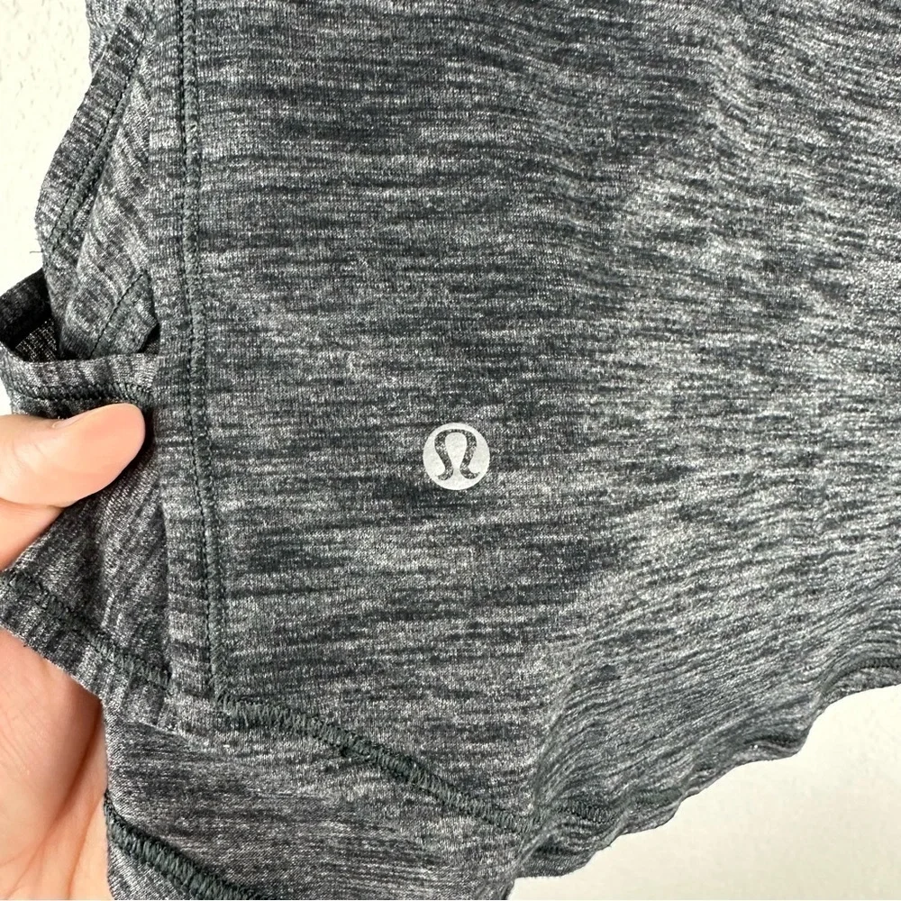Lululemon Heathered Black Var-City Muscle Athletic Athleisure Tank Top Size 0